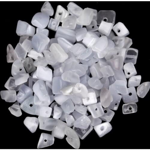 Natural Silver Cat Eye Gravel Shape Opal Irregular Stone For Jewelry Making 15 Inches Bracelet Necklace Decoration Loose Beads