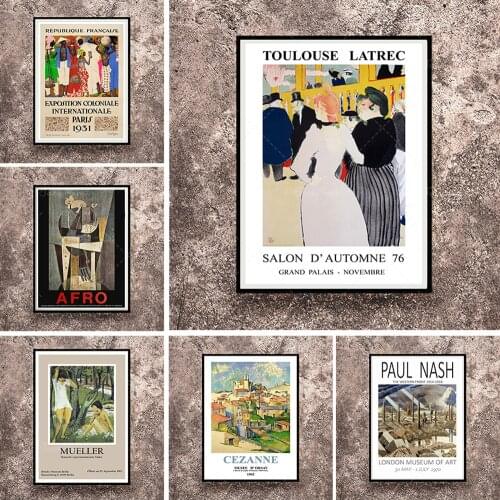 Reprint of a 1967 Vintage exhibition Poster for works by Otto Mueller