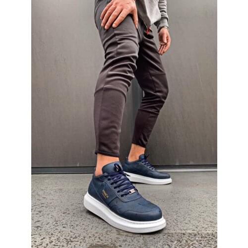 Knack High Base Daily Shoes 040 Navy Blue Men 'S Shoes Seasonal Shoes Casual Tooling Shoes Style Shoes Latest Fashion