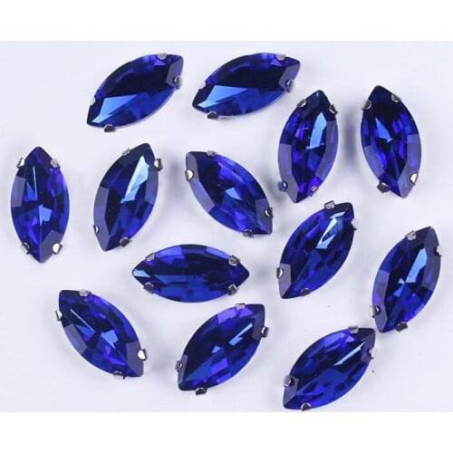 Rhinestone High Quality Crystals Claws Diamond Rhinestones For Sewing Horse Eye Rhinestones Applique Sewn For Dress Strass DIY F