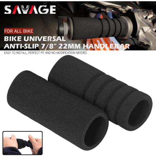 Motorcycle Universal Anti-slip 7/8" 22mm Handlebar Hand Grips Sponge Cover Comfort Motocross Off-Road Bike Electric Bicycle ATV