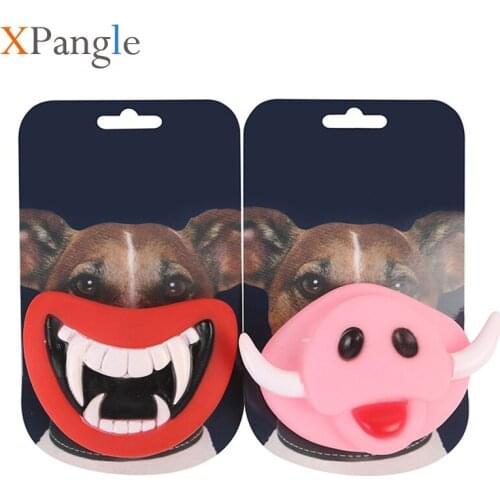 XPangle Pet Dog Toy Chew Squeak Toys for Small Medium Dog Cat Cosplay Devil Pig Mouth Toy for Chihuahua Pug Puppy Pet Supplies