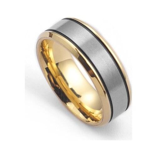 Jewelry Couple Ring Titanium Steel Fashion Gold Ring