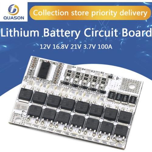 3s/4s/5s Bms 12v 16.8v 21v 3.7v 100a Li-ion Lmo Ternary Lithium Battery Protection Circuit Board Li-polymer Balance Charging