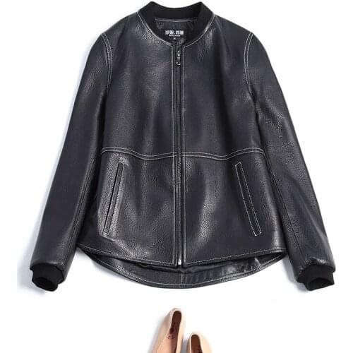 Clothes Leather Real for Women Ladies Autumn 2021 Woman Genuine Sheepskin Jackets Female Coats Mujer Chaqueta TN679