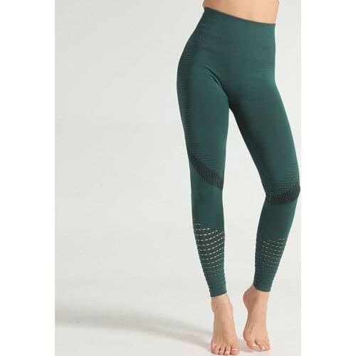 SVOKOR Women Fitness Legging High Waist Push Up Leggings Hollow out Gym Solid Workout Jeggings