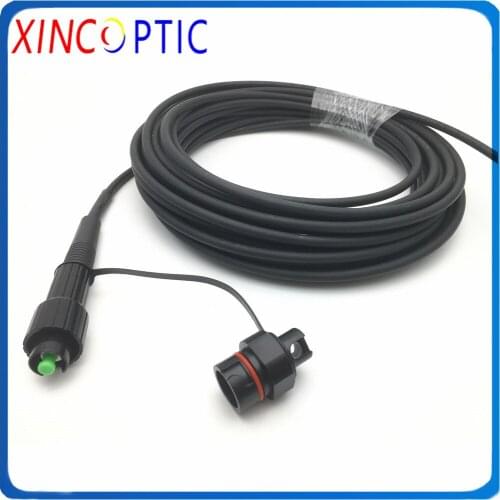 10pcs IP68 SOS 3M HUAWEI CORNING Outdoor Waterproof FTTH MINi 5.0mm Black Fiber Optic Cable Connector to SC/APC Patch Cord