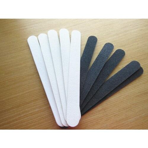 10pcs/Lot Free Shipping Nail Art Manicure Buffer mixed colour Sanding Files Wood Crescent Sandpaper Grit Wholesale