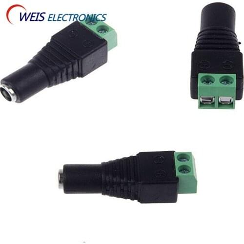 10PCS New DC 12V Power Plug Adapter Connector Female For 5050 3528 LED Strip Light Brand New