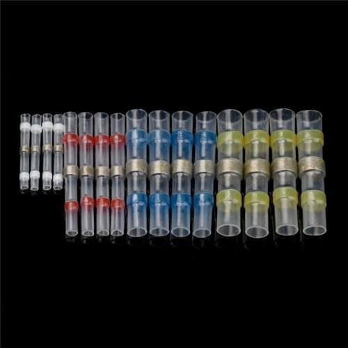 100Pcs/Set Waterproof Heat Shrink Solder Sleeves Connectors Electrical Wire Shrinkable Splice Terminals 26-10 AWG 4 Sizes