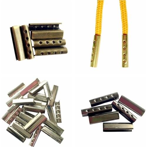 200 PCS Set Metal Aglets DIY Shoelace Tips Head Repair Replacement for Shoe Lace 4 Colors