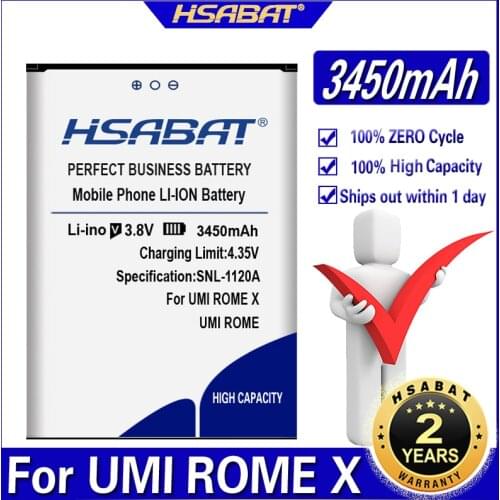 HSABAT 3450mAh UMI ROME Battery Use for UMI ROME X ROMEX Smartphone