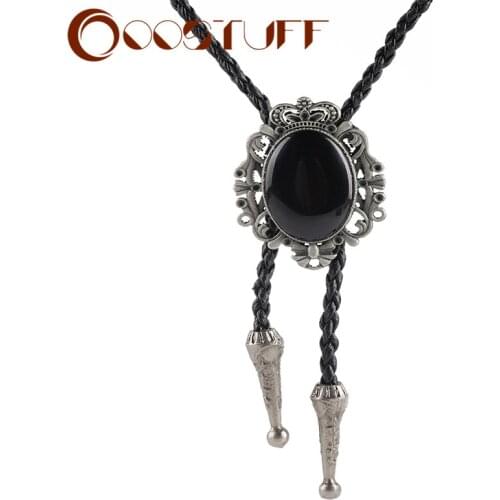 Bolo Tie Men Choker Necklace Women Men Jewelry Christmas Gifts Maxi Necklace Men anime colar vintage Genuine Leather Necklace