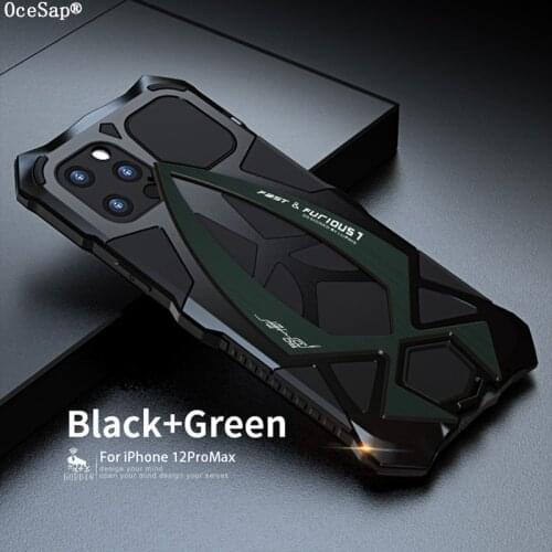 OceSap For iPhone 12 Pro Max Case Metal Shockproof Heavy Duty Protection Armor Cover For iPhone 12 Pro 12 Mini 12Pro Max Case