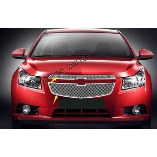 For 2009-2013 for Chevrolet Cruze modified metal grid overlay front racing grills trim