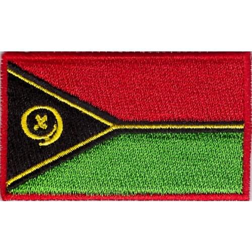 Flag of vanuatu Embroidered Flag Patch, DIY clothing cloth paste. Seams can be scalded and stickable, personal custom