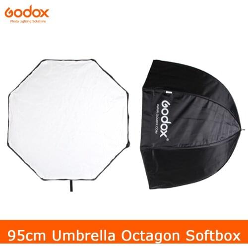 Godox 95cm 37.5in Portable Umbrella Octagon Softbox Flash Speedlight Speedlite Reflector Softbox with Carrying Bag