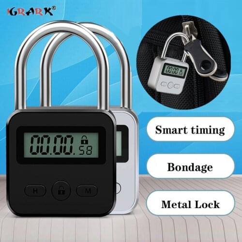 Smart Intelligent Metal Timing Lock Digital Electronic Timer Fetish BDSM Bondage Restraints 18+ Sex Toys For Couples Adult Games