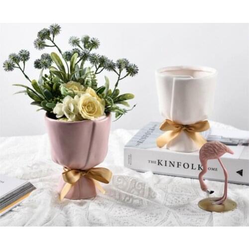 Ceremic Vase Nordic Style Modern Flower Arrangement Bouquet Holder Table Decor