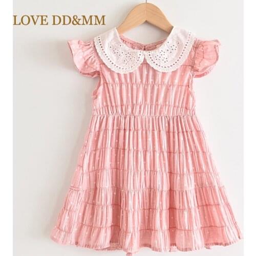 LOVE DD&MM Girls Dresses Summer 2021 Doll Collar Dots Childrens Wear Sweet Princess Beautiful Kids Clothing Vest Dress