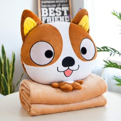 Multifunctional Three-in-one Pillow Quilt, Baby Blanket, Leisure Home Cushion, Winter Hand Cover, Air-conditioning Blanket