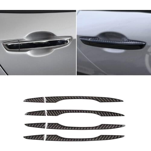For Honda Civic 10th Gen 2016 2017 2018 2019 Car Carbon Fiber Exterior Door Handle Pulll Cover Trim