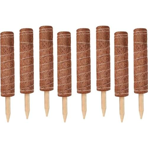 New 8PCS Gardening Plant Support Connecting Coir Totem Pole Vines Climbing Plant Support Stakes Connector Agriculture Tools