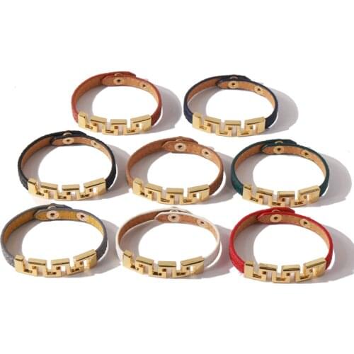 New Fashion Leather Bracelet Simple All-Match OL Women Bracelet For Women Femme New Hand Cuff Bracelet Jewelry