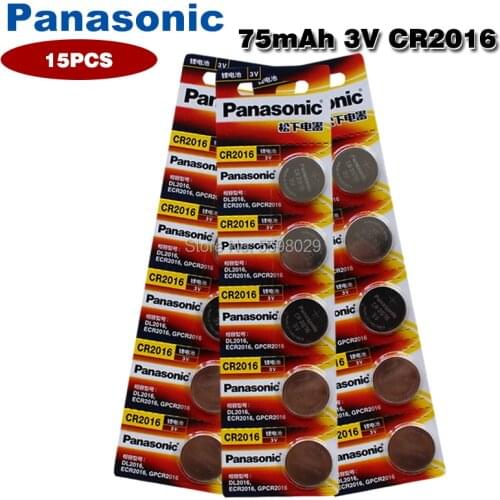 PANASONIC cr2016 15PCS original brand new battery for 3v button cell coin batteries for watch computer cr 2016 For Toys