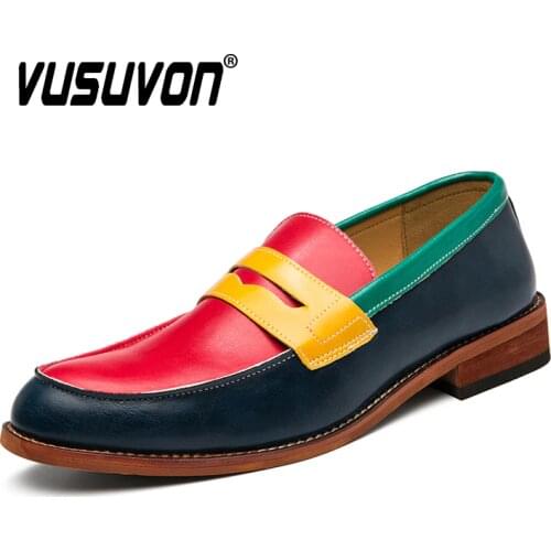 Loafers Men Leather Shoes Spring Mens Casual Shoes Fashion Moccasin Shoe Breathable Slip on Driving Shoes Colorful Plus Size 48