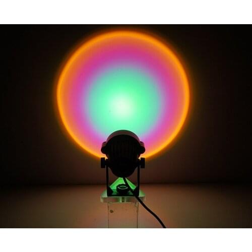 Rainbow Sunset USB Projection Lamp LED Atmosphere Night Light Home Coffee Bar Indoor Projector Lamps Outdoor Decorative Lights