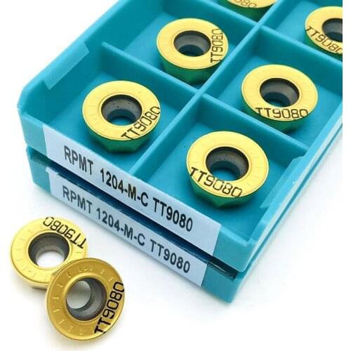 RPMT1204 M C TT9080 carbide insert CNC milling cutter metal cylindrical turning insert rpmt1204 tt9080 for stainless steel