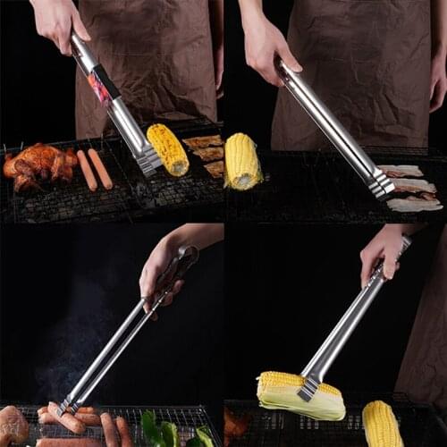 Lager Grilling Tongs Long Stainless Steel Kitchen Tongs Cooking Tongs Ice Cube Tongs Food Serving Tongs Salad BBQ Clip
