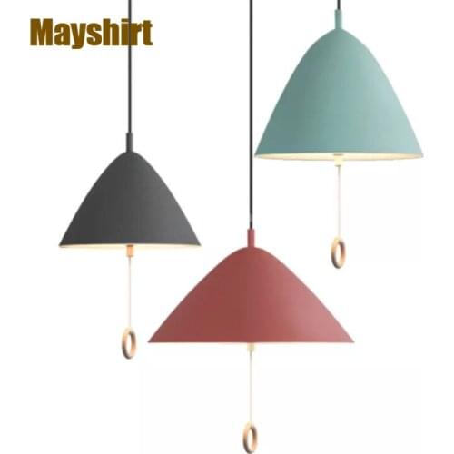 Nordic Macaron Bedroom Chandelier Modern Bar Cafe Dinning Room Light Fixture Living Room Decor Pink Childrens Room Bedside Lamp