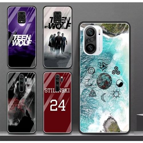 Glass Phone Case For Redmi K40 K30 pro Funda Shell Cover For Redmi Note 10 Pro Max 9 8 7 9T 8T 9s Coque Teen Wolf Stilinski 24
