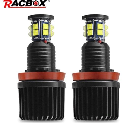 Racbox 2Pcs/set Led Angel eyes Headlamps Six-sided for Excellent LED Chips Canbus For BMW E61 535xi E63 E64 650i E70 X5 E71 X6