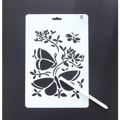 Butterfly tree Layering Stencils for Diy scrapbook/photo album Decorative Embossing coloring,painting stencil,home decor