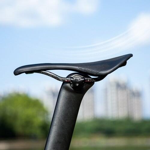 ROCKBROS Carbon Fiber Bike Saddle Ultralight Hollow Bicycle Seat Women Men Narrow/Wide Road Mtb asiento selim Bike Accessories