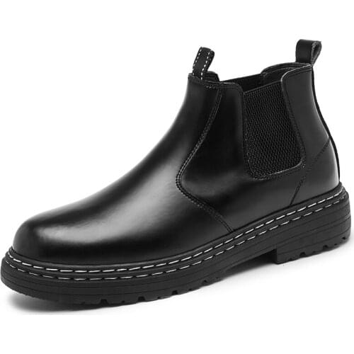 High-Quality New Chelsea Leather Boots Fashion Men Casual Leather Boots British Mar Boots Winter Men Sneakers for Mens