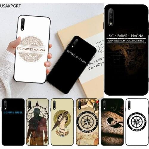 Uncharted - SIC PARVIS MAGNA black Phone Case Hull for Huawei Honor 30 20 10 9 8 8x 8c v30 Lite view pro