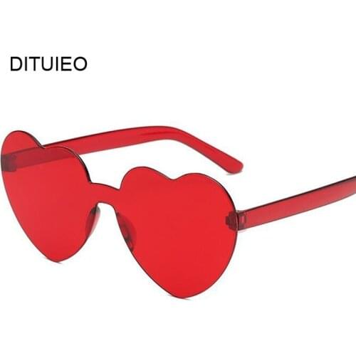 Love Heart Sunglasses Women Brand Designer New Fashion Cute Sexy Retro Cat Eye Vintage Cheap Sun Glasses Red Female