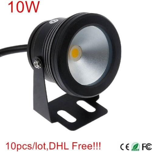 10Pcs 10W LED Underwater Light DC12V Waterproof IP67 LED Fountain Pool Pond Landscape Lamp Decoration Light Warm/Cold White