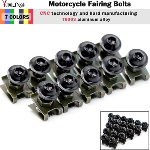 10pcs 6mm CNC Motorcycle Fairing body work Bolts Screws For bmw r1200gs r 1200 gs 04-12 05 06 07 08 09 10 11 ducati monster 696