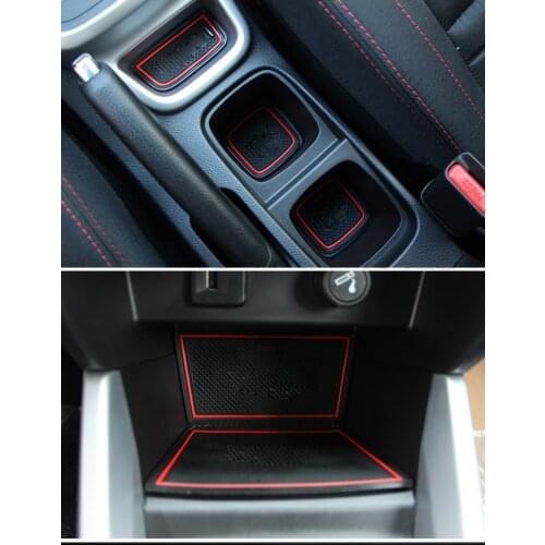 2015 2016 2017 FOR Suzuki vitara Gate Slot Pad Non-slip Cup Mats Anti Slip Door Groove Mat Sticker Car Accessories