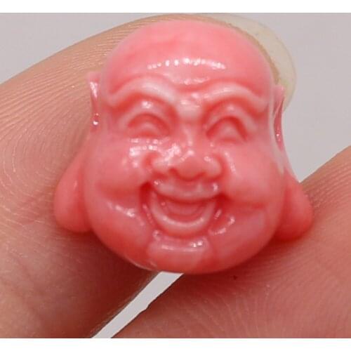 2021 New Red Coral Through Hole Scattered Beads Maitreya Buddha Shape DIY Necklace Bracelet Earrings Jewelry Beads Gift Making