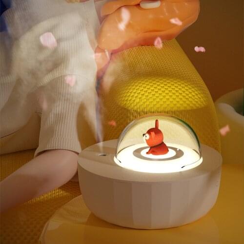 300ML Rechargeable Wireless Air Humidifier Essential Oil Diffuser USB Room Fragrance Mist Maker Aroma Fogger with Night Light