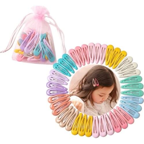 5-40pcs 5cm Snap Hair Clips Hairpins Metal Barrettes for Baby Children Girls BB Hairpin Hair Clip Pins Hair Styling Accessories