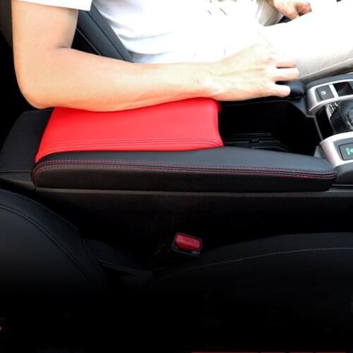 Car Armrest Box Leather Case PU Non Slip Absorb Sweat Decoration Accessories For Honda Civic 2019 2018 2017 2016