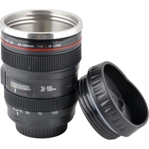 Realistic Camera Water Cup 400ml Durable ABS Lens Look Travel Coffe Mug Cup With Lid Novelty Gifts Thermo Cup thermo Mug