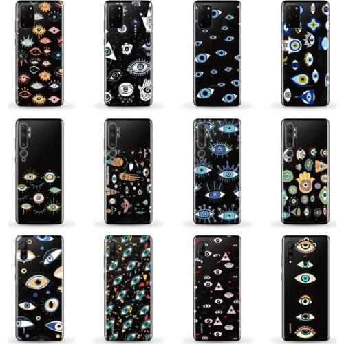 Evil Eyes Phone Case for SAMSUNG A51 52 50 71 31 21 S 21 ultra 20 fe plus XIAOMI redmi note 10 8 9 pro HUAWEI P 30 40 lite